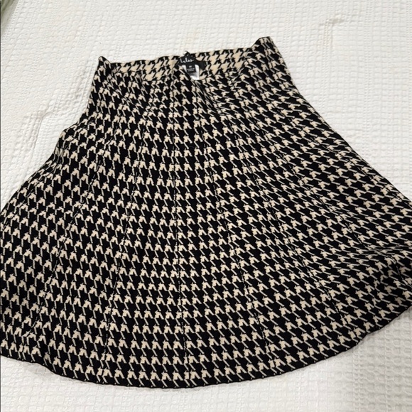 Lulu's Classic Black and White Houndstooth Midi Skirt - Picture 3 of 5